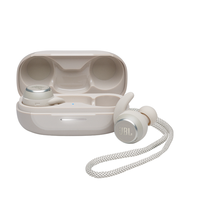 JBL Reflect Mini NC - White - Waterproof true wireless Noise Cancelling sport earbuds - Hero image number null